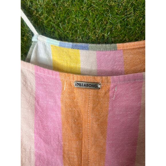 Billabong Womens Striped Spaghetti Strap Mini Dress Pockets Size S‎ - Picture 5 of 8